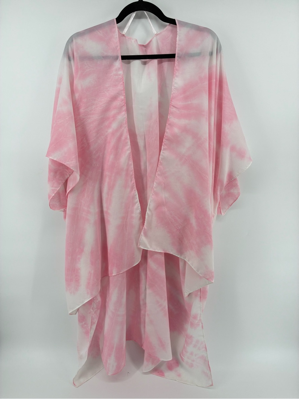 Women's Pink Tie-Dye Western Swim Cover-Up Kimono